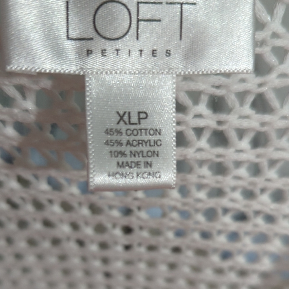 LOFT White Crochet Shrug Sweater - Picture 7 of 7